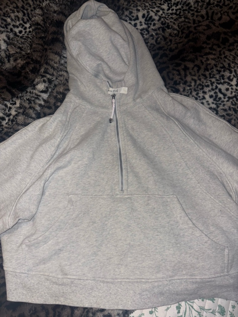 lululemon athletica Light Gray Full-Zip scuba